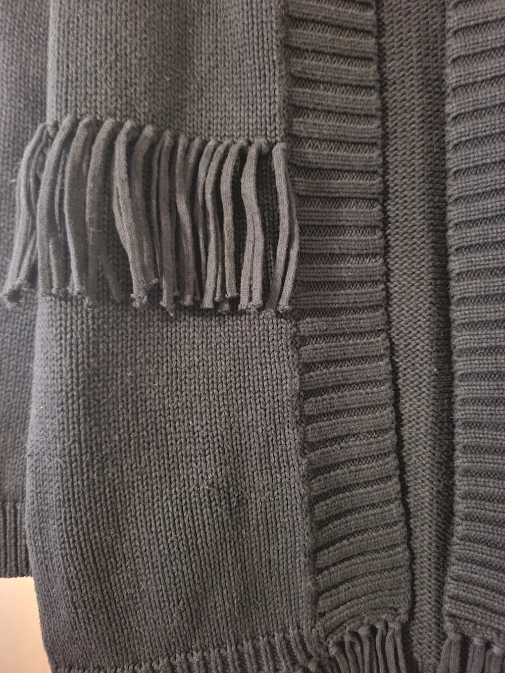 Banana Republic Black Fringe Open Cardigan Sweater - Picture 4 of 5